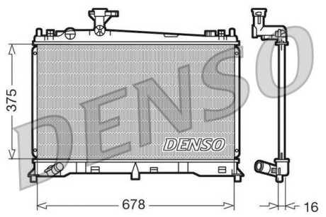 Радіатор MAZDA 6 \'\'1,8-2,3 "02-07 DENSO DRM44010