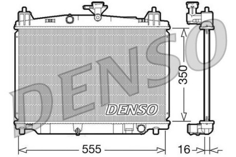 Радіатор, охолодження двигуна DENSO DRM44016