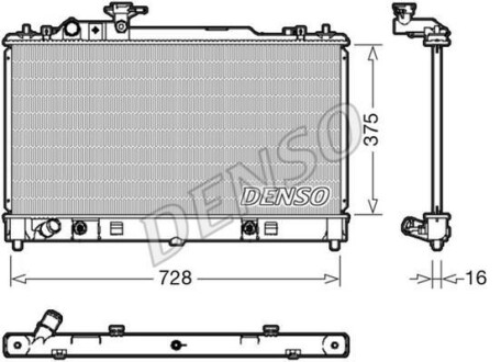 Радиатор, охлаждение двигателя DENSO DRM44029