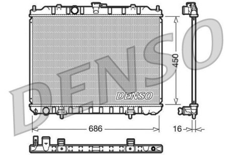 Радіатор, охолодження двигуна DENSO DRM46004