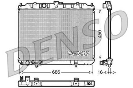 Радіатор, охолодження двигуна DENSO DRM46005