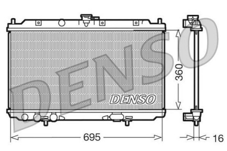 Радіатор, охолодження двигуна DENSO DRM46012 (фото 1)