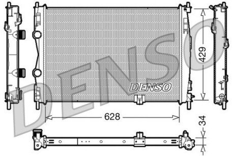 Радіатор, охолодження двигуна DENSO DRM46017