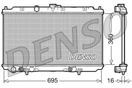 Радіатор, охолодження двигуна DENSO DRM46028 (фото 1)