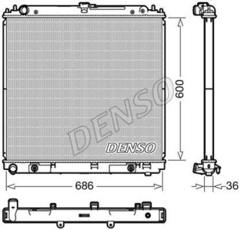 Радиатор, охлаждение двигателя DENSO DRM46042