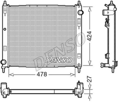 Радіатор двигуна, головний DENSO DRM46044