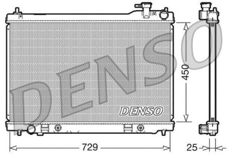 Радіатор, охолодження двигуна DENSO DRM46100