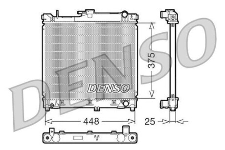 Радиатор, охлаждение двигателя DENSO DRM47014