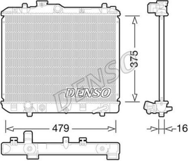 Радіатор, охолодження двигуна DENSO DRM47028