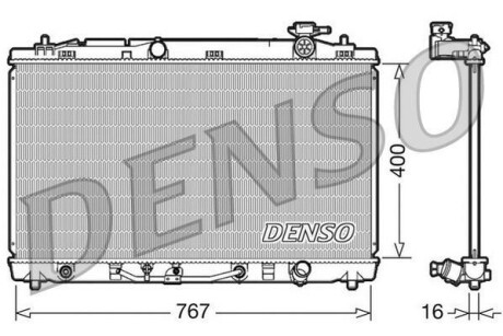 Радиатор, охлаждение двигателя DENSO DRM50030