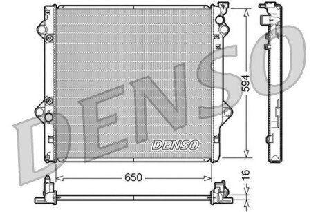 Радіатор, охолодження двигуна DENSO DRM50036 (фото 1)