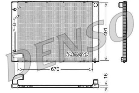 Радиатор, охлаждение двигателя DENSO DRM50054