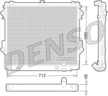 Радіатор, охолодження двигуна DENSO DRM50074 (фото 1)