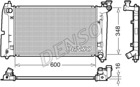 Радиатор, охлаждение двигателя DENSO DRM50085