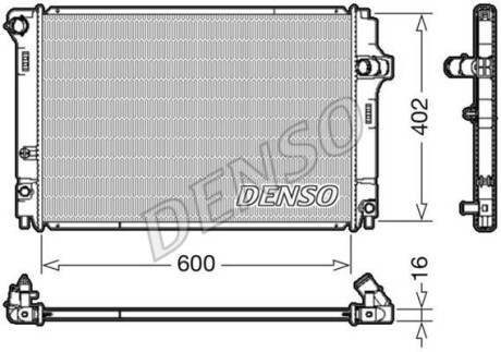 Радиатор, охлаждение двигателя DENSO DRM50089