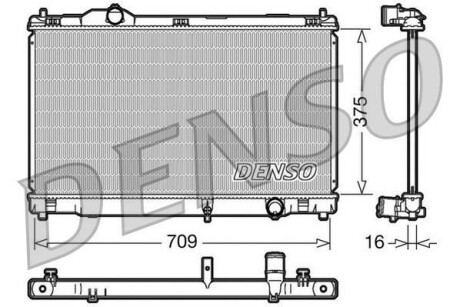 Радиатор, охлаждение двигателя DENSO DRM51001