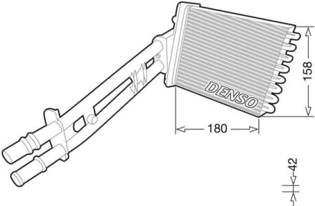 Теплообменник, отопление салона DENSO DRR09043