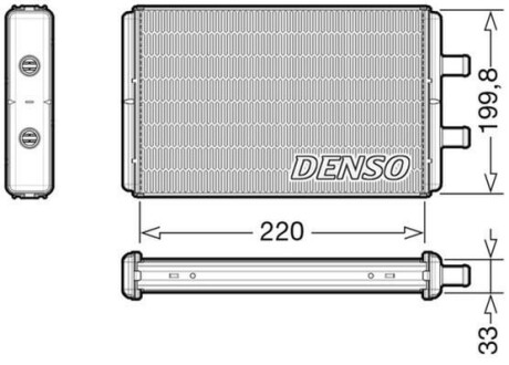 Теплообменник, отопление салона DENSO DRR12016