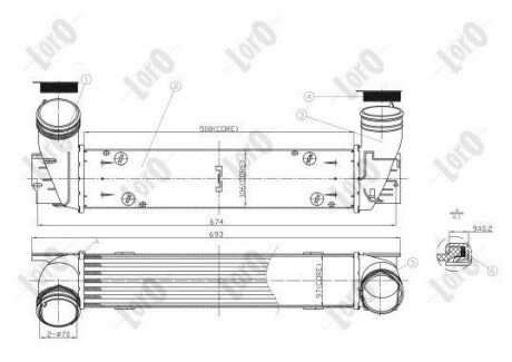 INTERCOOLER ABAKUS DEPO 0040180011 (фото 1)