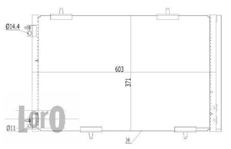 Радiатор кондицiонера Peugeot 301 1.6HDI 12- DEPO 0090160002