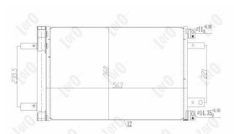 Радiатор кондицiонера DEPO 009-016-0027