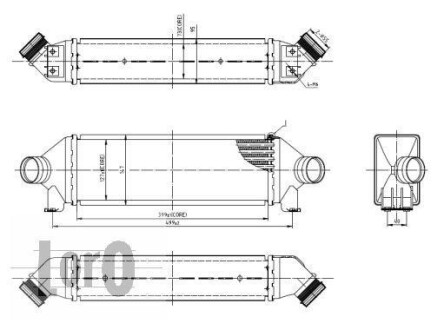 Радіатор інтеркулера Ford Transit 2.4DI 00- ABAKUS DEPO 0170180003