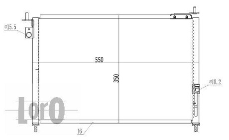 Радіатор кондиціонера ABAKUS DEPO 0180160027