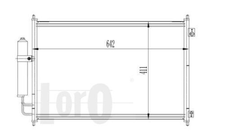 Радiатор кондицiонера з осушувачем DEPO 0350160025 (фото 1)