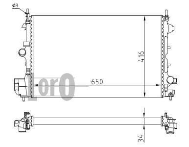 Chіodnica wody OPEL VECTRA C 02- DEPO 0370170085