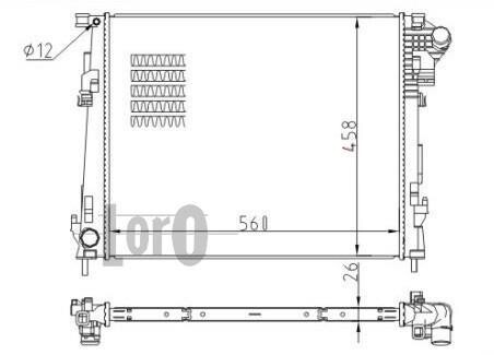 Радiатор охолодження Premium line DEPO 0370170089B