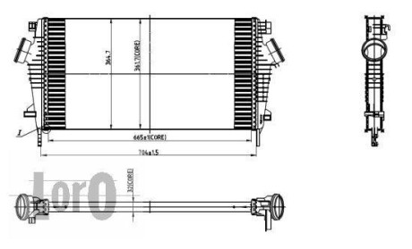 INTERCOOLER ABAKUS DEPO 0370180005