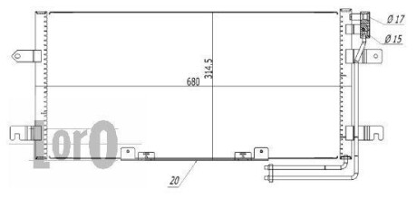 Радiатор кондицiонера з осушувачем DEPO 0530160032