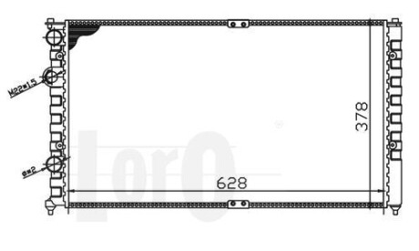 Радіатор системи охолодження VW POLO 1.9SDI/TDI 94- ABAKUS DEPO 0530170067