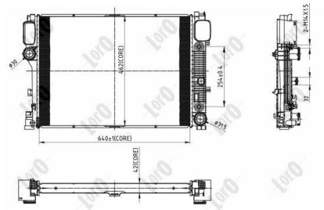 CHLODNICA MERCEDES S W221 05- ABAKUS DEPO 0540170056B