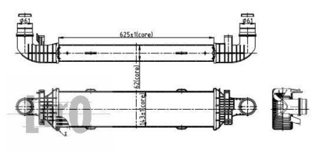 CHLODNICA INTERCOOLER ABAKUS DEPO 0540180005