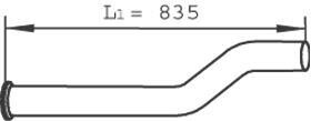 Труба вихлопного газу Dinex 22245