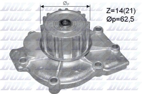 Водяной насос + комплект зубчатого ремня DOLZ R-299 (фото 1)