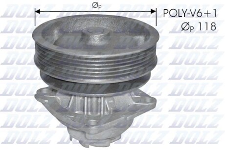 Помпа CITROEN/FIAT/PEUGEOT Jumpy/Scudo/Expert "1,6 "95-00 DOLZ S224