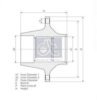 Wheel Hub DT 1010434