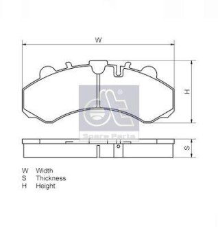 Гальмівні колодки, дискове гальмо (набір) DT 490930