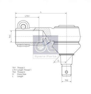 Наконечник рульової тяги DT 6.51200