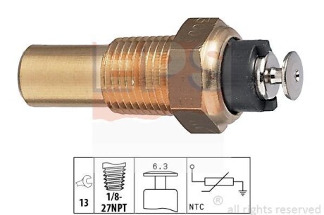 Температурный датчик охлаждающей жидкости EPS 1.830.005