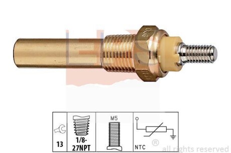 Температурный датчик охлаждающей жидкости EPS 1.830.135