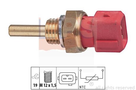 Датчик, температура охлаждающей жидкости EPS 1.830.155