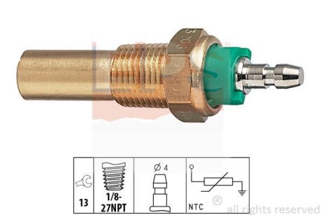 Температурный датчик охлаждающей жидкости EPS 1.830.208
