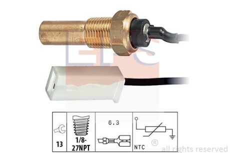 Температурный датчик охлаждающей жидкости EPS 1.830.250