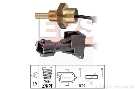 Датчик, температура охлаждающей жидкости EPS 1.830.253