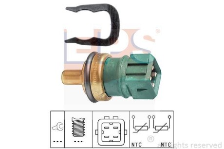Датчик температури охолодж. рідини (4 pin, блакитн EPS 1.830.260