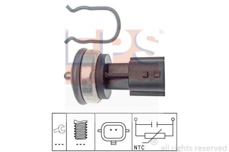Датчик, температура охлаждающей жидкости EPS 1.830.337