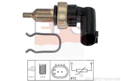 Датчик, температура масла; Датчик, температура охлаждающей жидкости; Датчик, температура охлаждающей жидкости; Датчик, температура охлаждающей жидкости EPS 1.830.343 (фото 1)